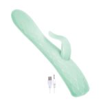 Goddess Heat Up Rotating Rechargeable Silicone Massager - Aqua