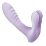 Goddess Heat Up Rechargeable Silicone Bunny Massager - Lavender