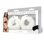 WhipSmart Furry Cuffs with Eye Mask - White