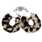 WhipSmart Furry Cuffs with Eye Mask - Leopard