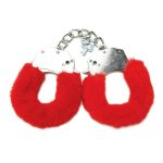 WhipSmart Furry Cuffs with Eye Mask - Red