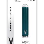 Playboy Emerald Rechargeable Silicone Vibrator - Green