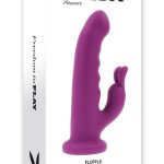 Playboy Fluffle Rechargeable Silicone Rabbit Vibrator - Purple