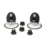 Size Matters 10X Rotating Rechargeable Silicone Nipple Suckers with 4 Attachments - Black/Clear