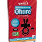 Screaming O Ohare Remote Control Rechargeable Silicone Vibrating Cock Ring - Black