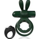 Screaming O Ohare Remote Control Rechargeable Silicone Vibrating Cock Ring - Green