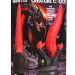 Creature Cock Dragon Roar Silicone Dildo - Red/Black