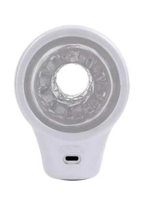 Playboy Spin Doctor Rechargeable Dual End Masturbator - White/Clear