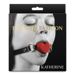 Fashion and Fetish Katherine Silicone Ball Gag - Red/Black