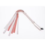 Sex and Mischief Peaches n CreaMe Stripe Flogger - Ivory/Orange