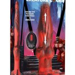 Creature Cocks Hell Wolf Silicone Rechargeable Thrusting and Vibrating Dildo - Red/Black