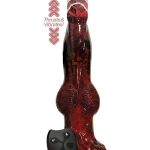 Alien Nation Fire Dragon Silicone Thrusting Dildo - Red/Black