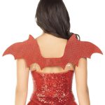 Leg Avenue Devil Kit Rhinestone Devil Wings and Horn Headband (2 Piece) - O/S - Red