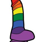 Dildo Rainbow Enamel Pin - Multicolor