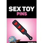 Paddle Hearts Enamel Pin - Red/Grey