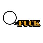 Fuck Keychain - Yellow/Black