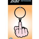 Middle Finger Keychain - Pink/Black