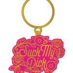 Suck My Dick Keychain - Purple/Gold