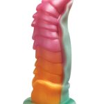 Alien Nation Neptune Silicone Dildo - Orange/Magenta