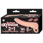 The Great Extender 2 In 1 Extender and Masturbator 7in - Vanilla