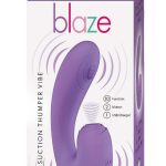 Blaze Suction Thumper Rechargeable Silicone Vibrator Clitoral Stimulator - Lavender