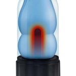 Delite Heated Rose Rechargeable Masturbator - Blue