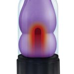 Delite Heated Rose Rechargeable Masturbator - Purple