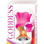 Goddess Diamond Bloom Rechargeable Silicone Massager - Fushcia