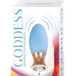 Goddess Diamond Tulip Rechargeable Silicone Massager - Blue