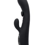 Playboy That`s The Spot Rechargeable Silicone Dual Stimulating Vibrator - Black