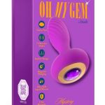 Oh My Gem Charm Rechargeable Silicone Anal Plug - Amethyst Purple