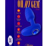 Oh My Gem Mystery Rechargeable Silicone Anal Plug - Sapphire Blue