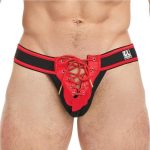 Goal Line Lace-Up Jockstrap - Small/Medium - Red