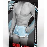 Goal Line Side Split Mesh Booty Shorts - Small/Medium - Blue