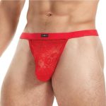 Lace King Lace G-String - Large/XLarge - Red