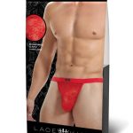 Lace King Lace G-String - Medium/Large - Red