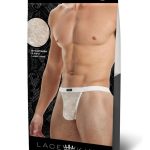 Lace King Lace G-String - Small/Medium - White