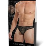 Lace King Lace Thong - Large/XLarge - Black