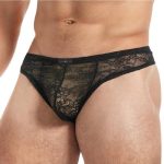 Lace King Lace Thong - Large/XLarge - Black