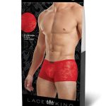 Lace King Lace Boxers - Small/Medium - Red