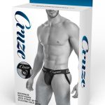 Cruze High Bar Jockstrap with Cock Ring - Small/Medium - Black