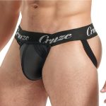 Cruze High Bar Jockstrap with Cock Ring - Small/Medium - Black