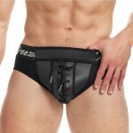 Cruze Kick-Off Lace Up Brief - Small/Medium - Black