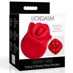 Lickgasm Sweet Kiss Kissing and Vibrating Rechargeable Silicone Clitoral Stimulator - Red