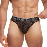 Banana Cabana Lace Nights Thong - Large/XLarge - Black