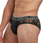 Banana Cabana Lace Nights Low Rise Brief - Large/XLarge - Black