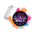 Addiction Silly Willy Glow In The Dark Silicone Dildo - Multicolor