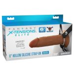 Fantasy X-Tensions Elite Silicone Dual Density Hollow Strap-On 6in - Caramel