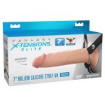 Fantasy X-Tensions Elite Silicone Dual Density Hollow Strap-On 7in - Vanilla