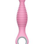 Rock Candy Sweet Cheeks Rechargeable Silicone Anal Vibrator - Pink/Gray